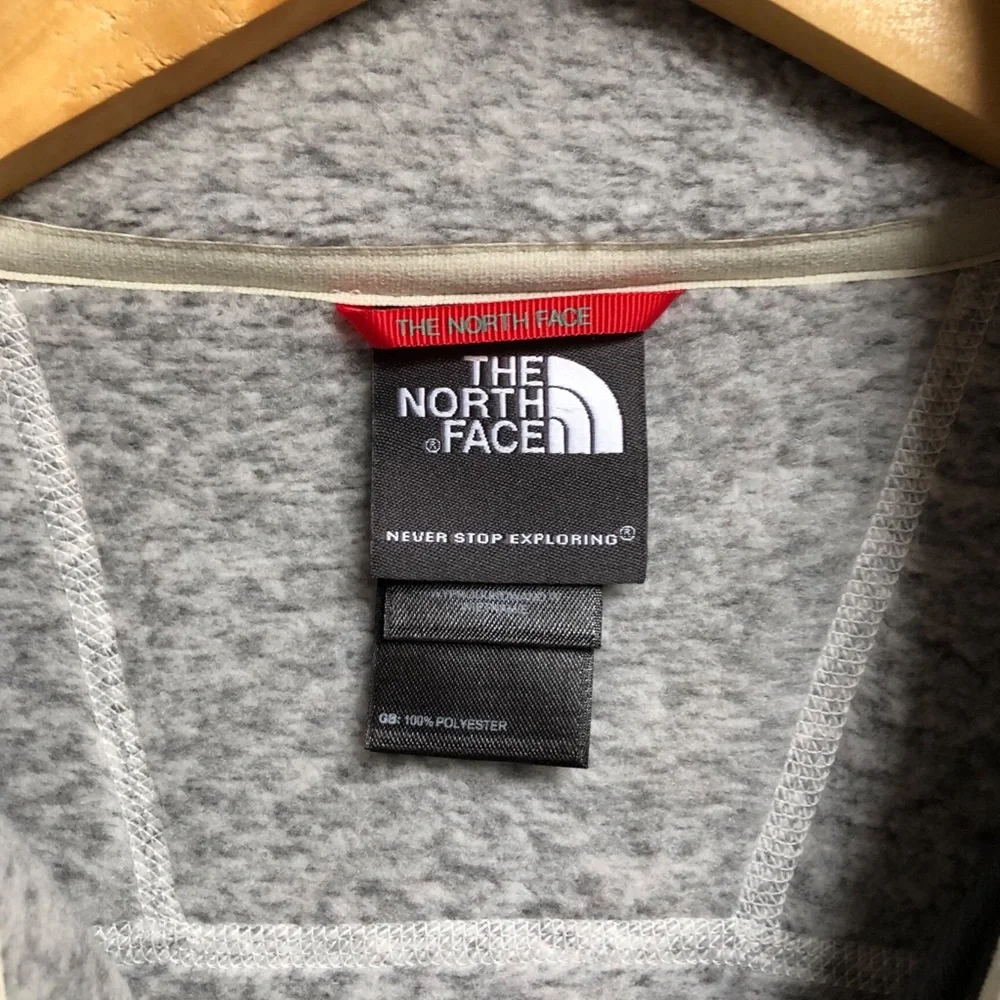 The North Face MENS Grey Knit Quarter Zip Pullover Fleece Sweater MENS Small